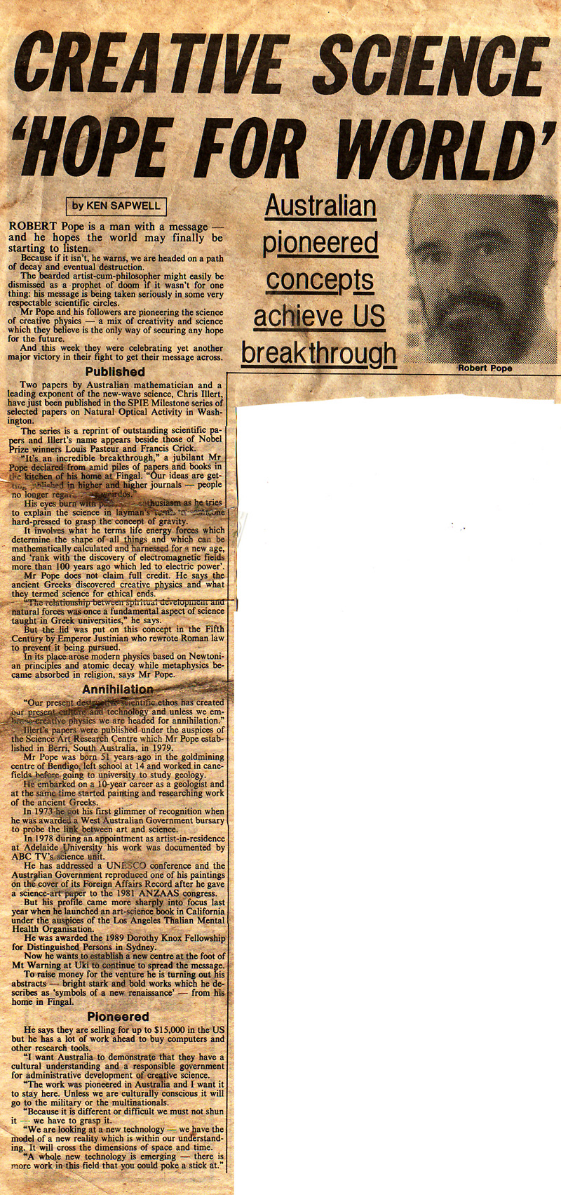 Gold Coast Bulletin article