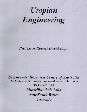 Cover of book Utopian Engineering by Robert Pope