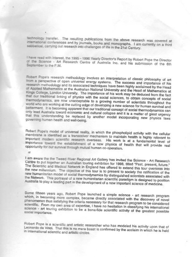Letter from Dr Cunnington
