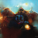 thumbnail image of The Time Bifurcation Puzzle painting by Robert Pope
